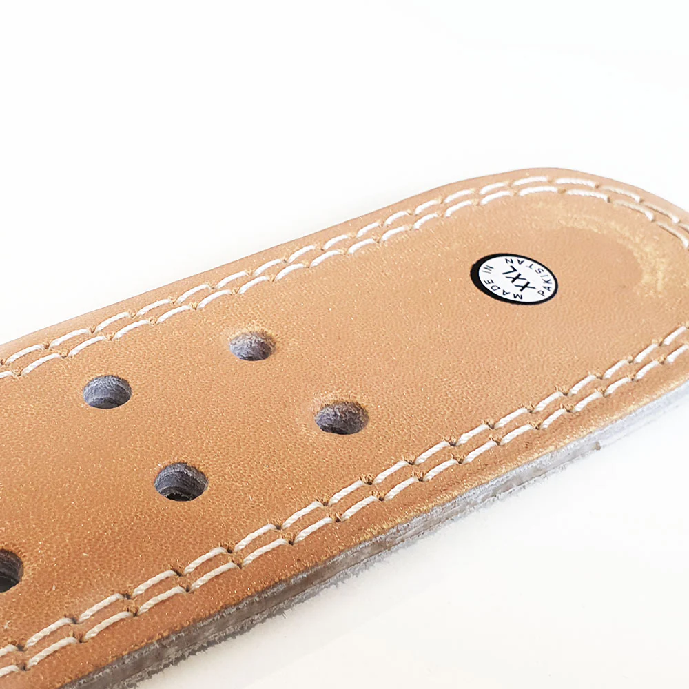 Leather Weight Lifting Belt Brown (6inch) - Image 3